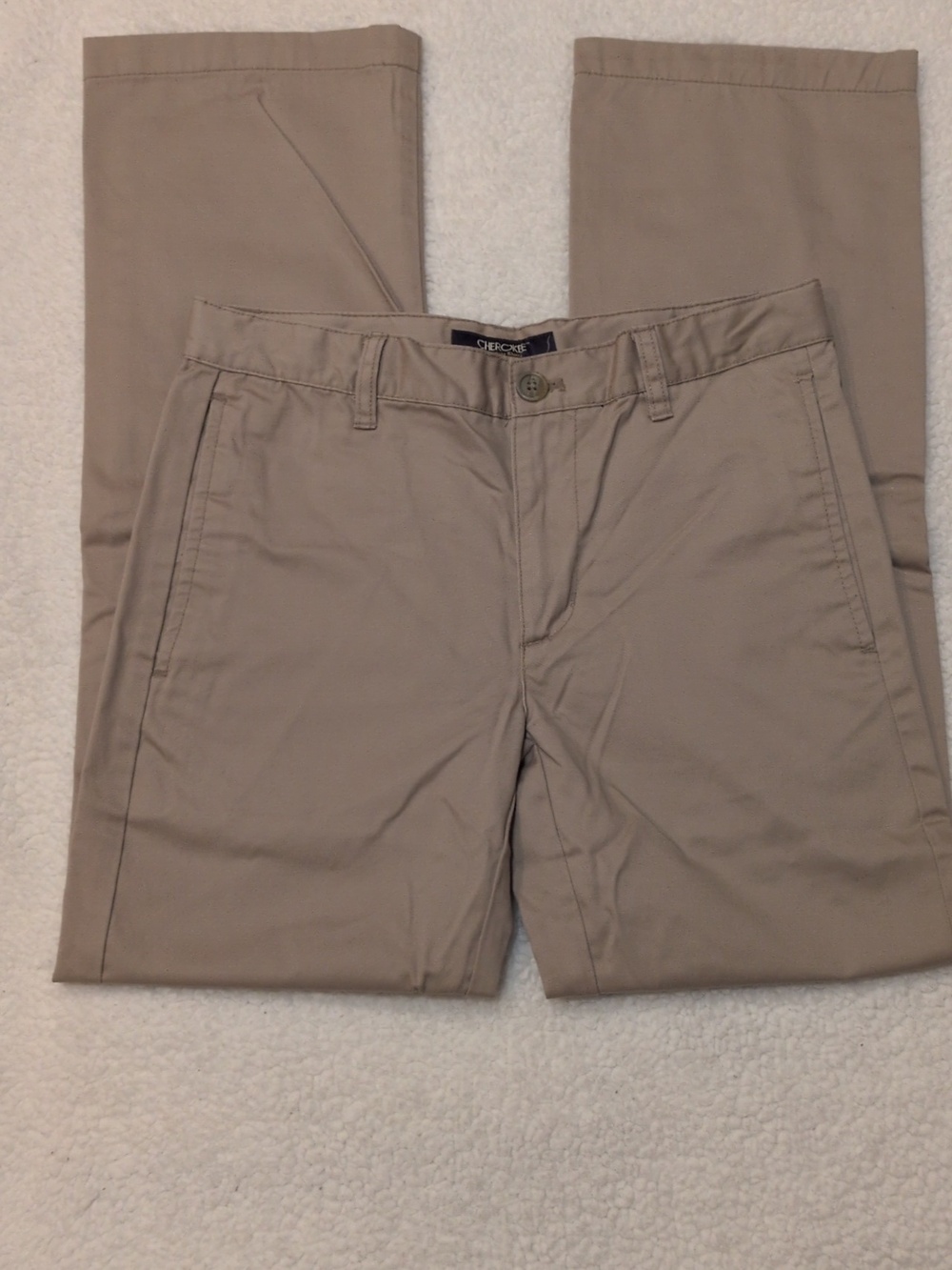 Cherokee Kids Khaki Casual Pants With Adjustable Waist